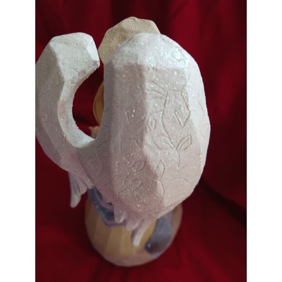 Enesco Foundations by Karen Hann Angel Figurine With Psalm 27:1 Verse Design - Picture 12 of 16